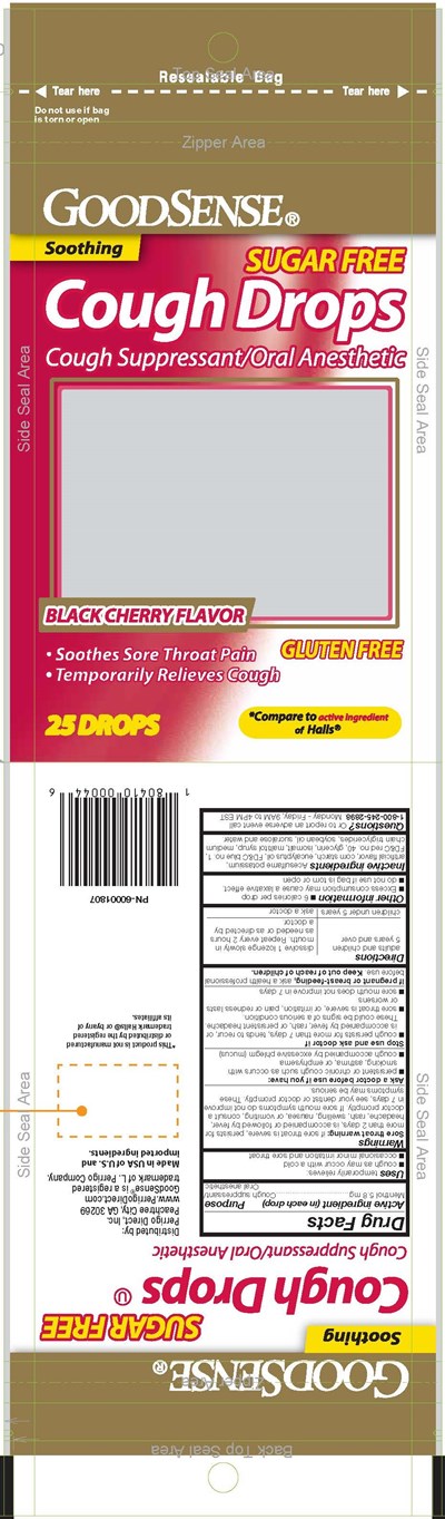GoodSense SF Cherry 25ct PN60001807 7-1-2021.jpg Good Sense SF Cherry 25ct Cough Drops - GoodSense SF Cherry 25ct PN60001807 7 1 2021